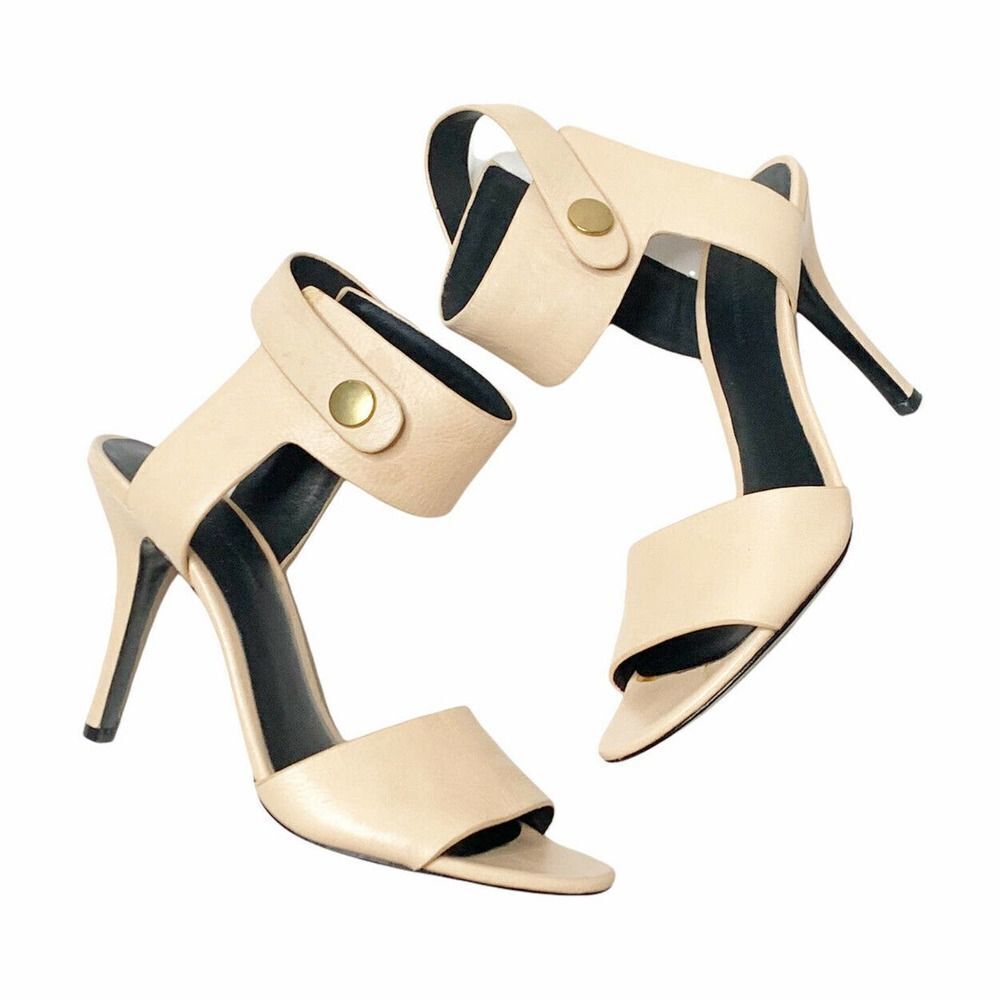 Alexander Wang Amber Beige Tan Leather Sandal Heel